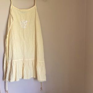 Rom Jon Surf Shop Yellow Flower Detailed Dress w/ Ties to accentuate the waist